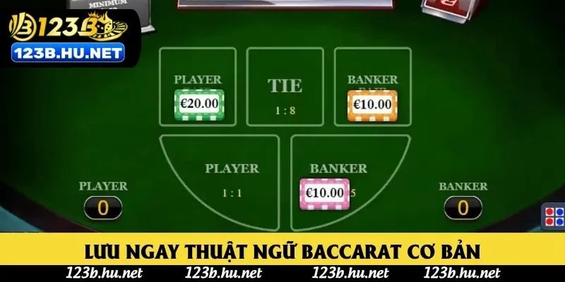 Lưu ngay thuật ngữ Baccarat cơ bản