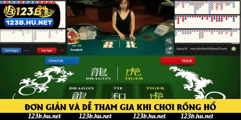 Đơn giản và dễ tham gia khi chơi rồng hổ